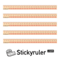 Konst och hantverk 5 linjaler Dekaler Sticker Set 30 cm för ritning Sömnad Skärbord med blom-/blommönster